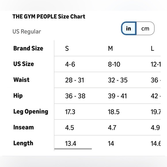 The Gym People Shorts Med Black High Waist Yoga Tummy Control Deep Pockets Gym - Picture 7 of 7